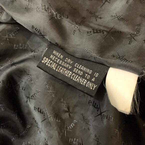 VTG Maxima By Wilsons Black Leather Button-Front Jacket Belted Waist Womens SZ S - Picture 7 of 8